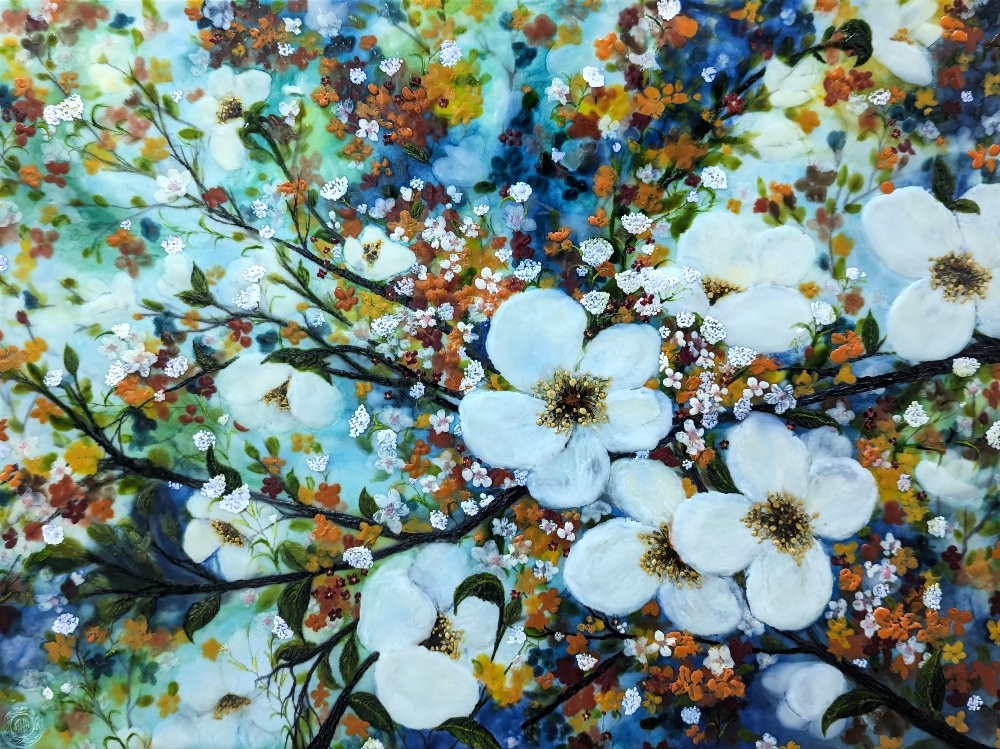 Alicia Nathai Achong, Amidst The Blooms
