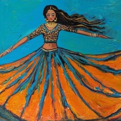 Beverly Thomas, Flame in Turquoise
